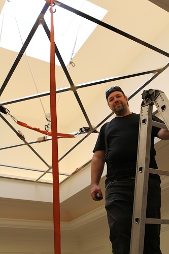 metal frame skylight installation